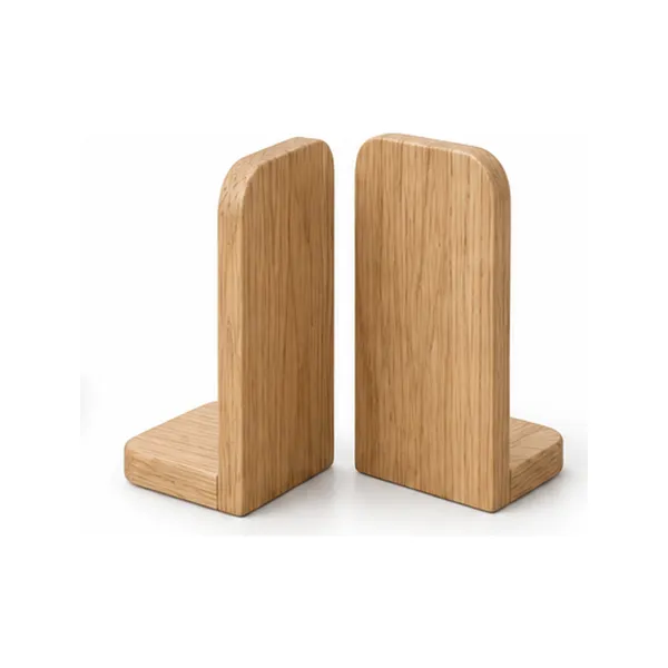 Nord Oak Bookend Pair on a white background